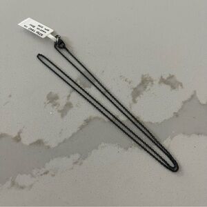 Black Rhodium Sterling Silver 925 link Chain Necklace 18”